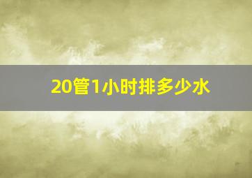 20管1小时排多少水