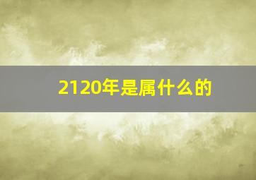 2120年是属什么的