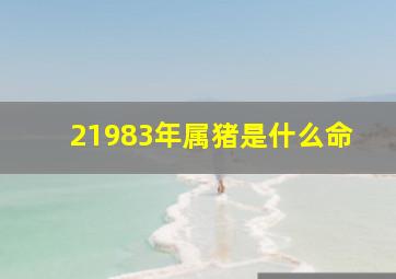 21983年属猪是什么命