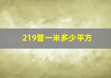 219管一米多少平方