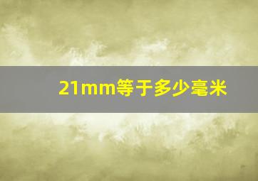 21mm等于多少毫米