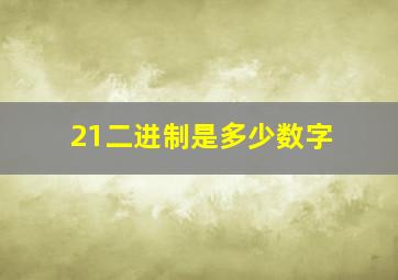 21二进制是多少数字