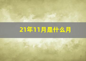 21年11月是什么月