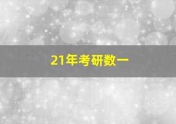 21年考研数一