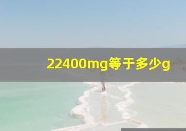 22400mg等于多少g