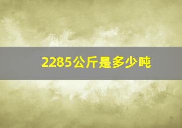 2285公斤是多少吨