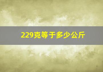 229克等于多少公斤