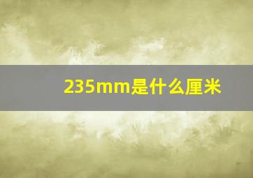 235mm是什么厘米