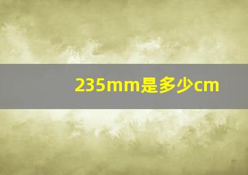 235mm是多少cm