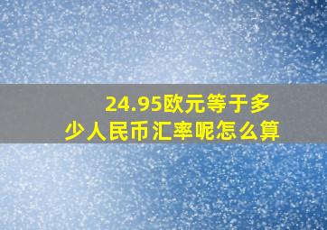 24.95欧元等于多少人民币汇率呢怎么算