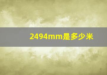 2494mm是多少米