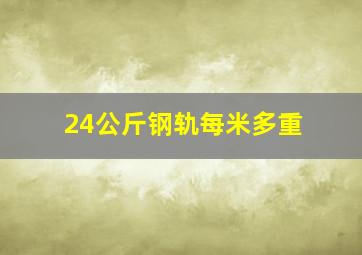 24公斤钢轨每米多重