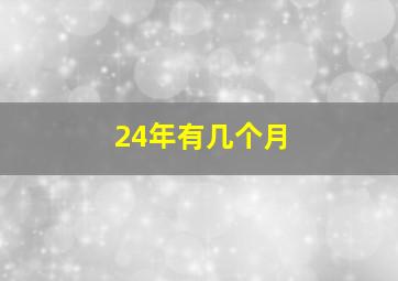 24年有几个月