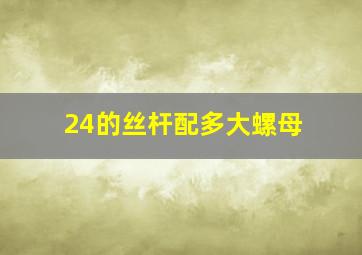 24的丝杆配多大螺母