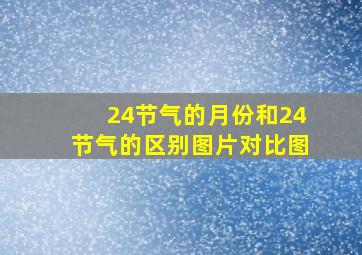 24节气的月份和24节气的区别图片对比图