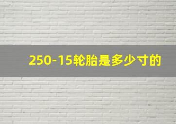 250-15轮胎是多少寸的