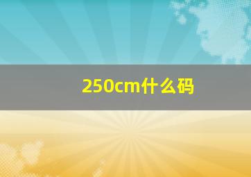 250cm什么码