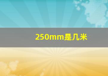 250mm是几米