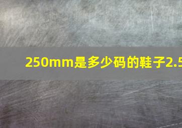 250mm是多少码的鞋子2.5