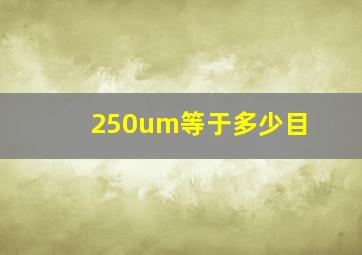 250um等于多少目