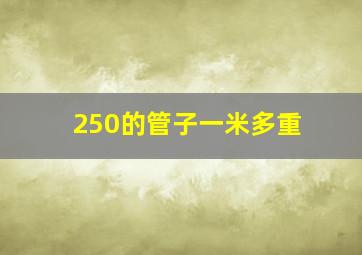 250的管子一米多重