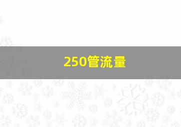 250管流量