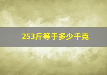 253斤等于多少千克