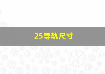 25导轨尺寸