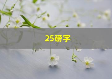 25磅字