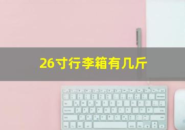 26寸行李箱有几斤