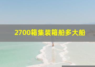 2700箱集装箱船多大船