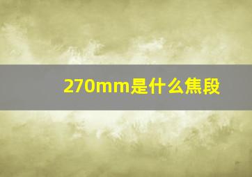 270mm是什么焦段