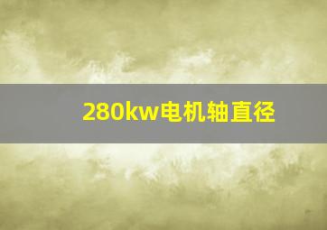 280kw电机轴直径