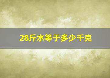 28斤水等于多少千克