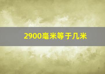 2900毫米等于几米