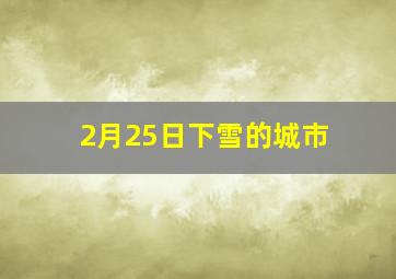 2月25日下雪的城市