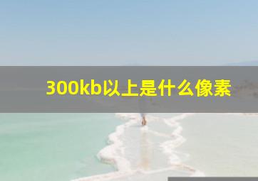 300kb以上是什么像素