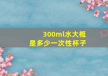 300ml水大概是多少一次性杯子