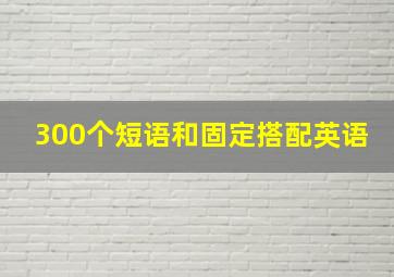 300个短语和固定搭配英语