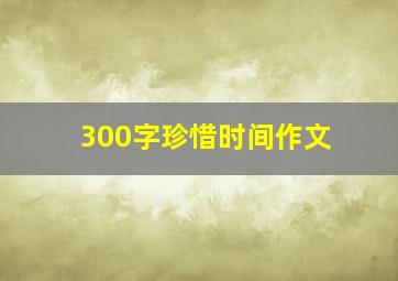 300字珍惜时间作文