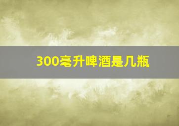 300毫升啤酒是几瓶