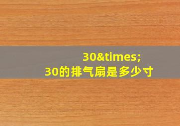 30×30的排气扇是多少寸