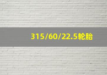 315/60/22.5轮胎