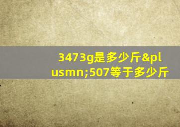 3473g是多少斤±507等于多少斤