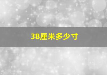 38厘米多少寸