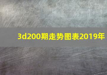 3d200期走势图表2019年