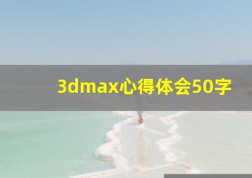 3dmax心得体会50字