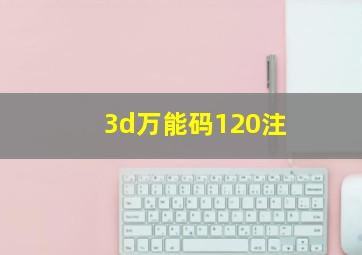 3d万能码120注