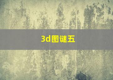 3d图谜五