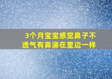 3个月宝宝感觉鼻子不透气有鼻涕在里边一样